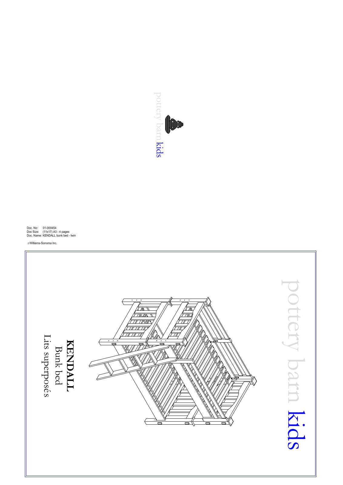 Pottery Barn Kendall Bunk Bed Assembly Instruction