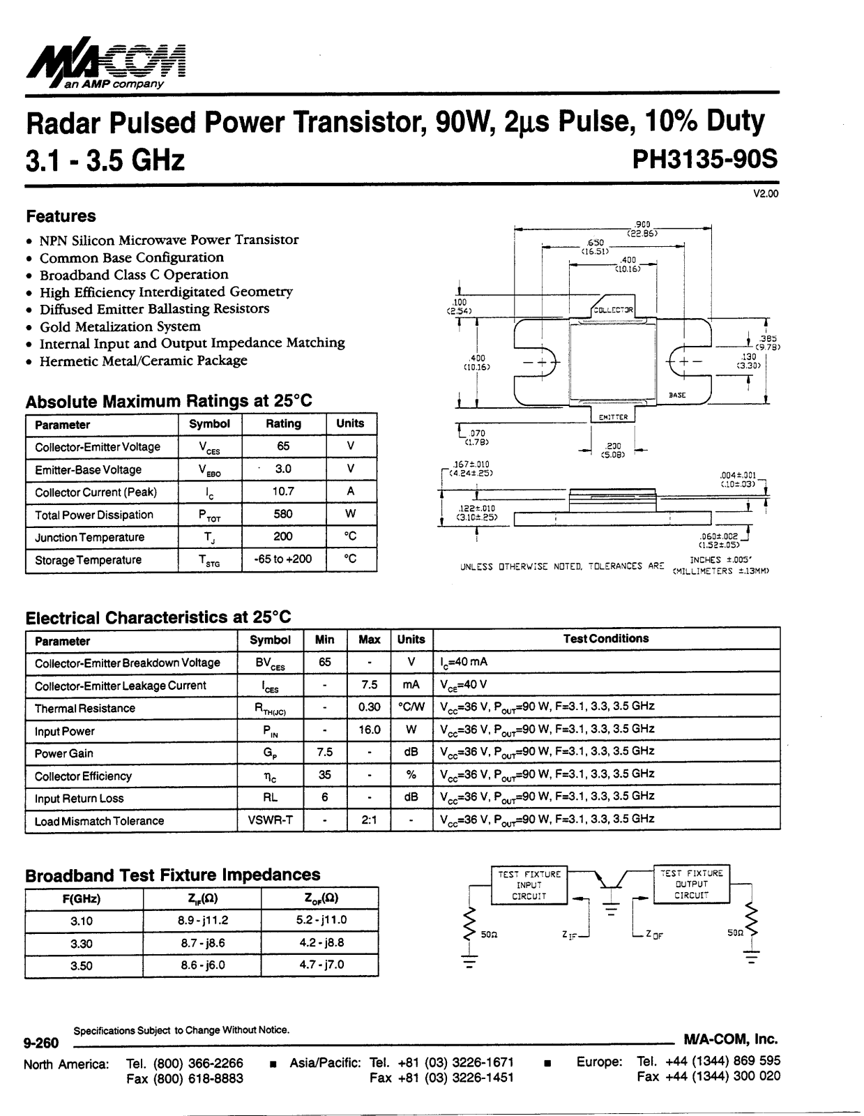 M A COM PH3135-90S Datasheet