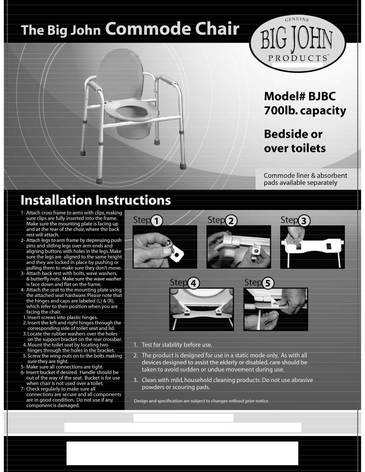 Big John BJBC ASSEMBLY INSTRUCTIONS - ManualMachine.com