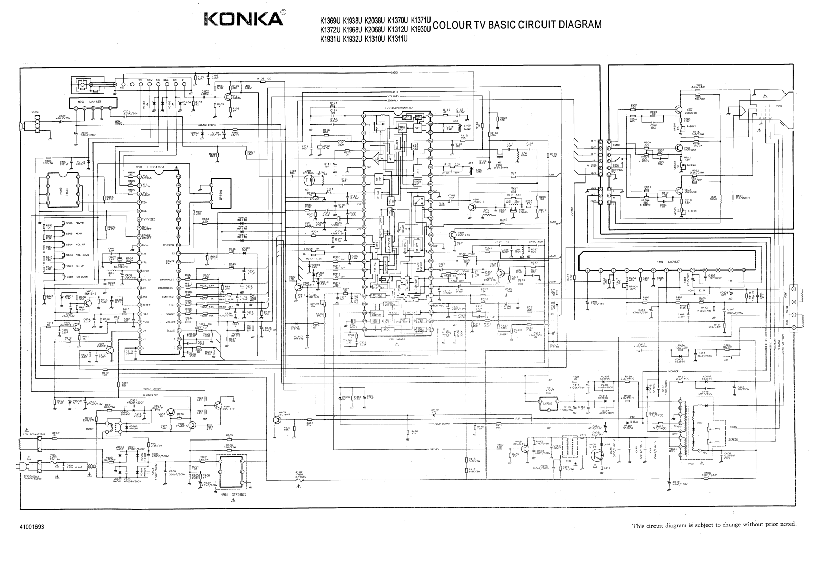 KONKA K1370U Schematic