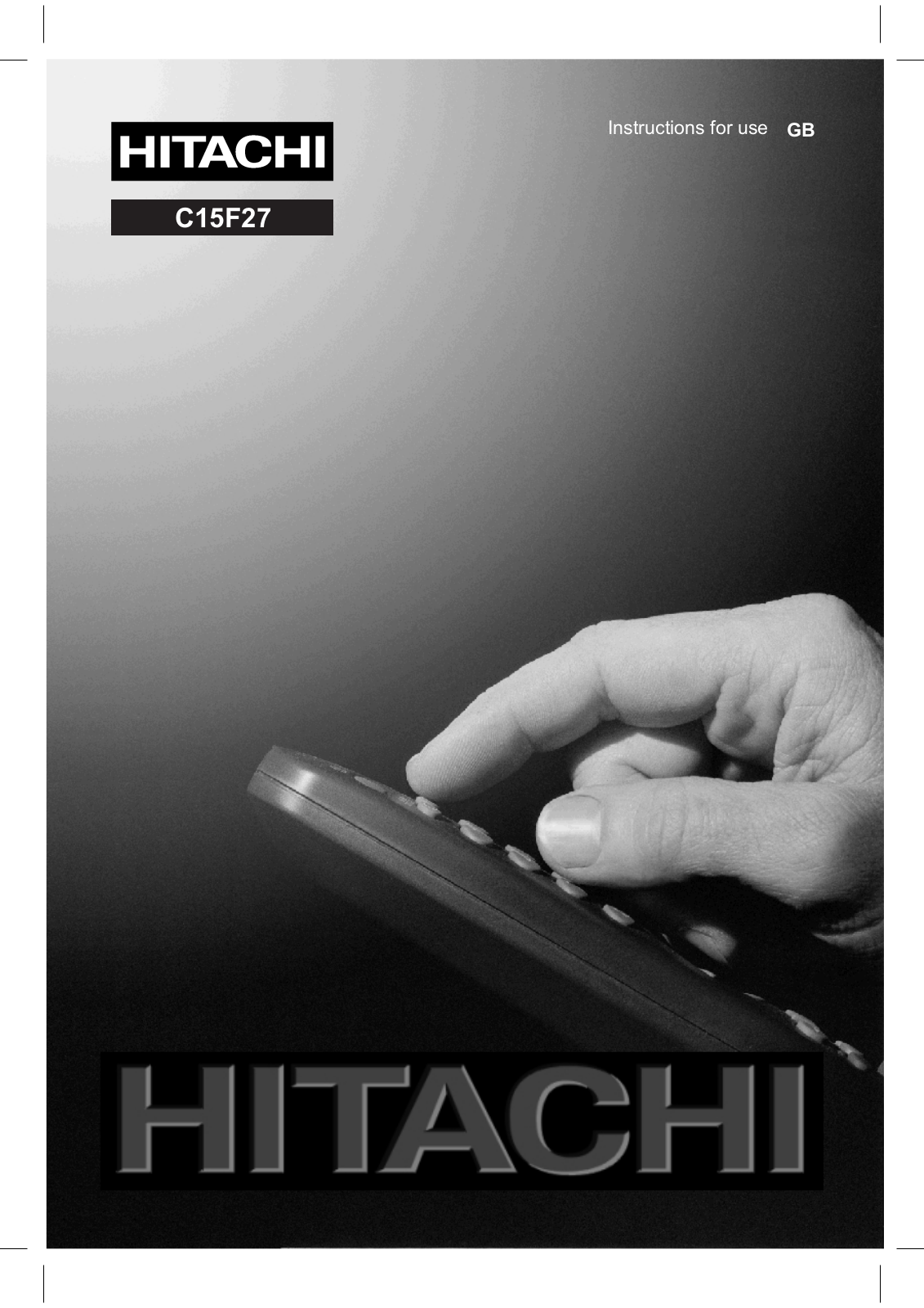 Hitachi C15F27 Instruction Manual