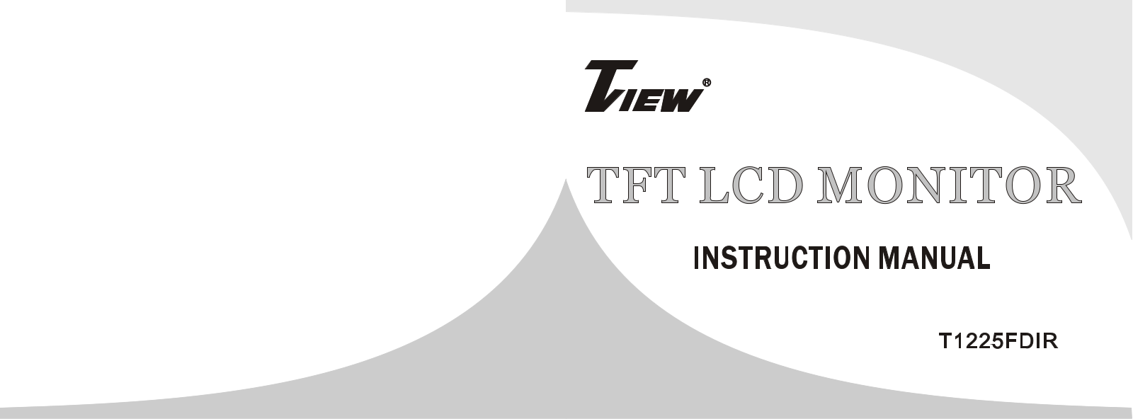 Tview T1225FDIR User Manual