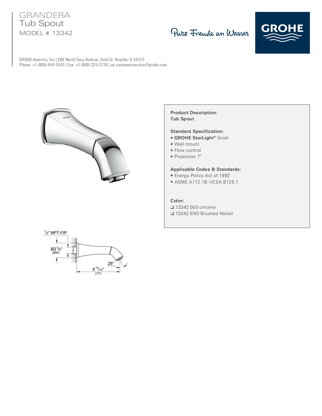 GROHE GRH5093 Specifications - ManualMachine.com