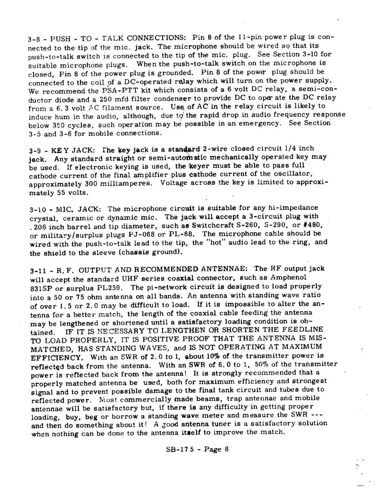 WRL SB-175 User Manual (PAGE 08)