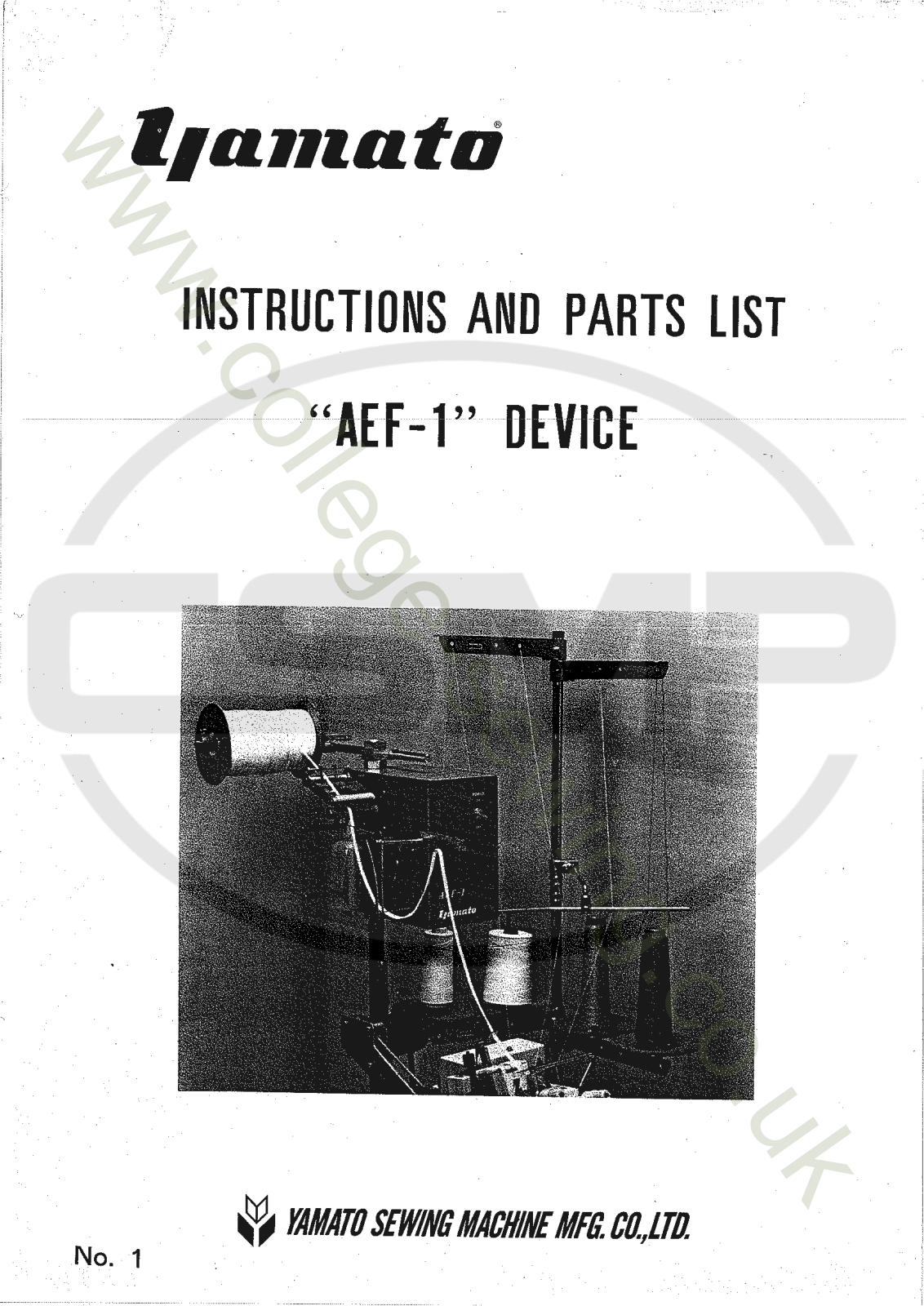 Yamato AEF 1 Parts Book