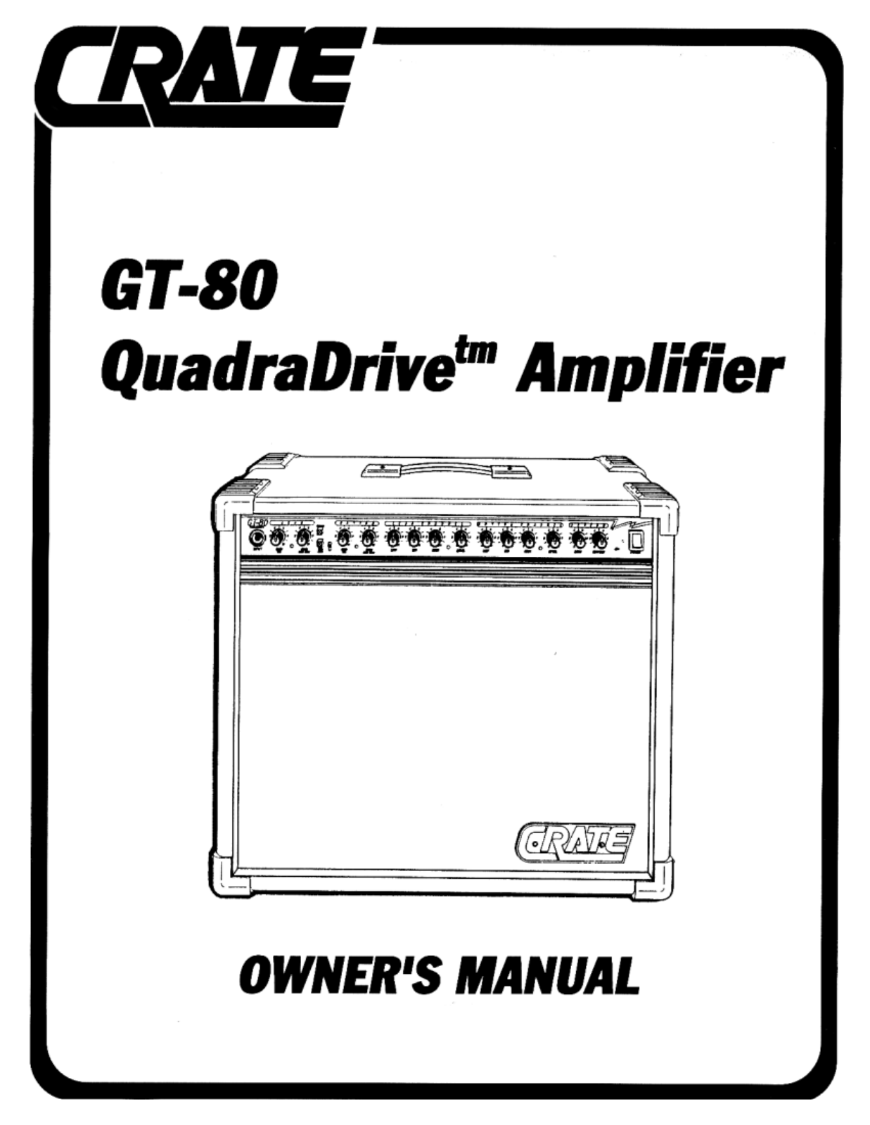 Crate Amplifiers GT80 User Manual