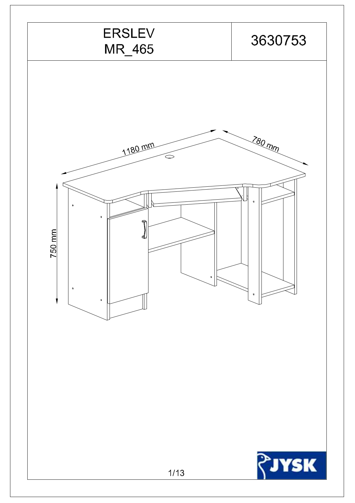 JYSK Erslev User Manual