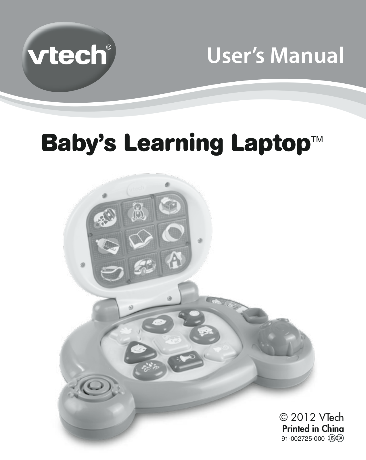 VTech Baby's Learning Laptop Pink Owner's Manual