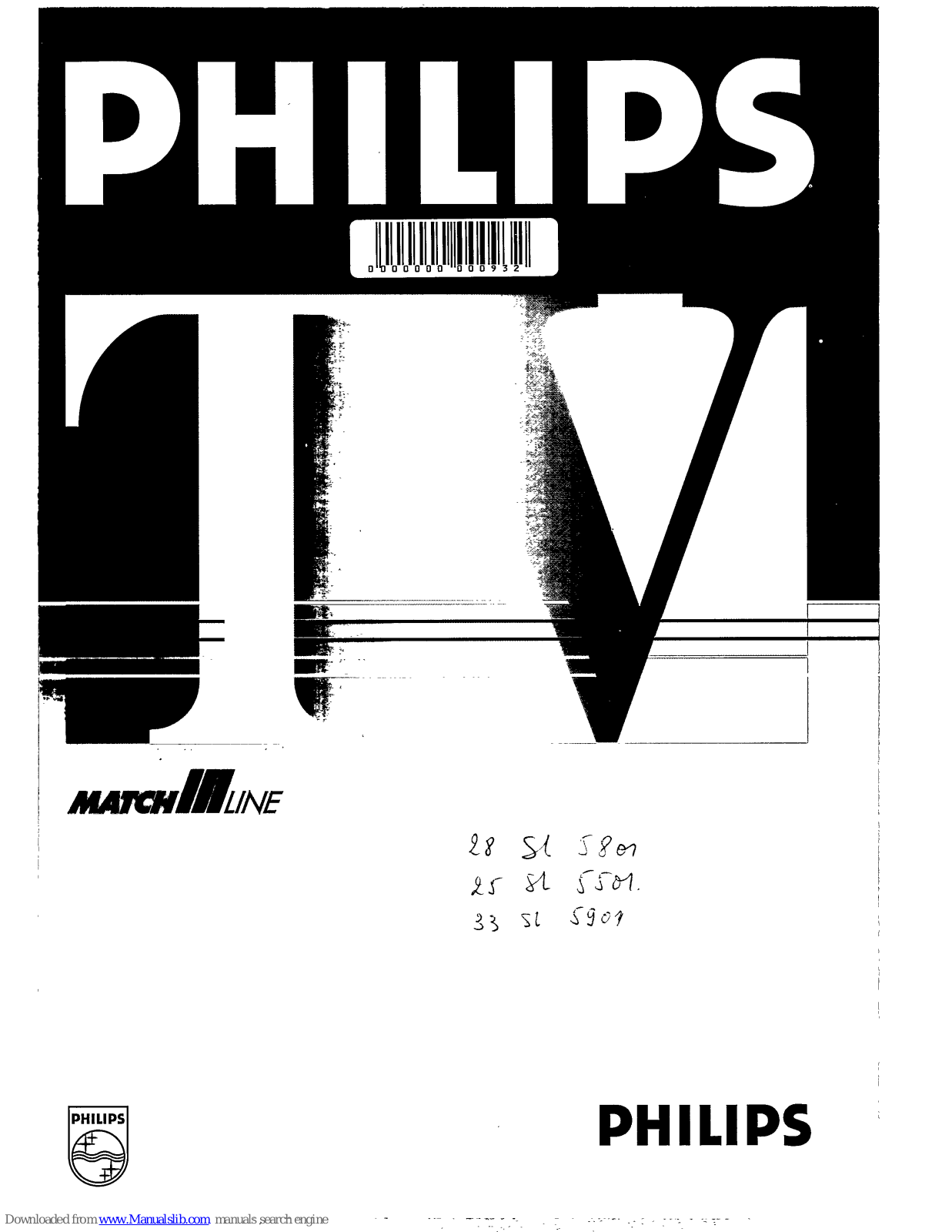 Philips 28SL5801/10B, 25SL5501, 33SL5901, 25SL5501/13B, 25SL5501/39 User Manual