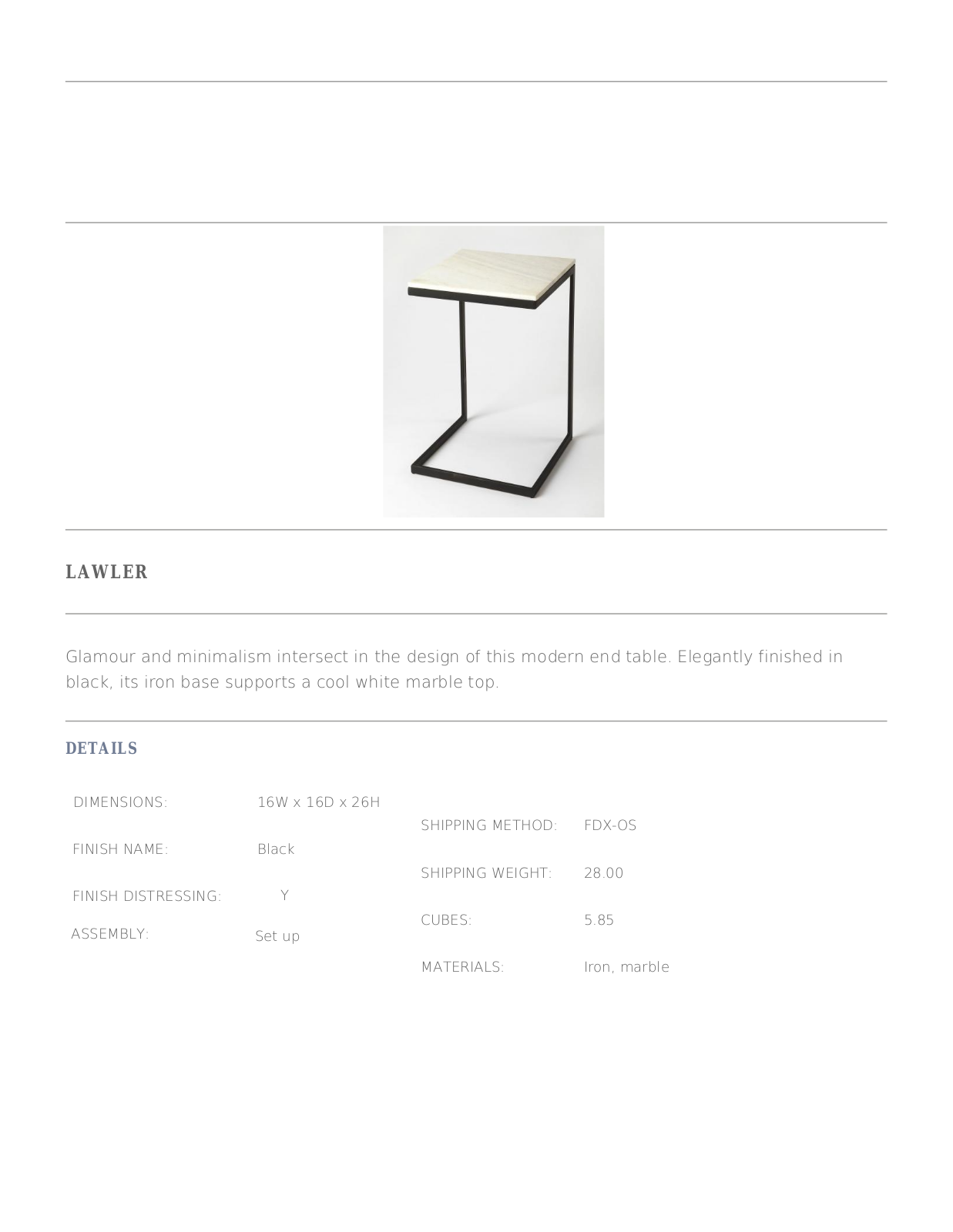 AllModern W001349980 Specifications - ManualMachine.com