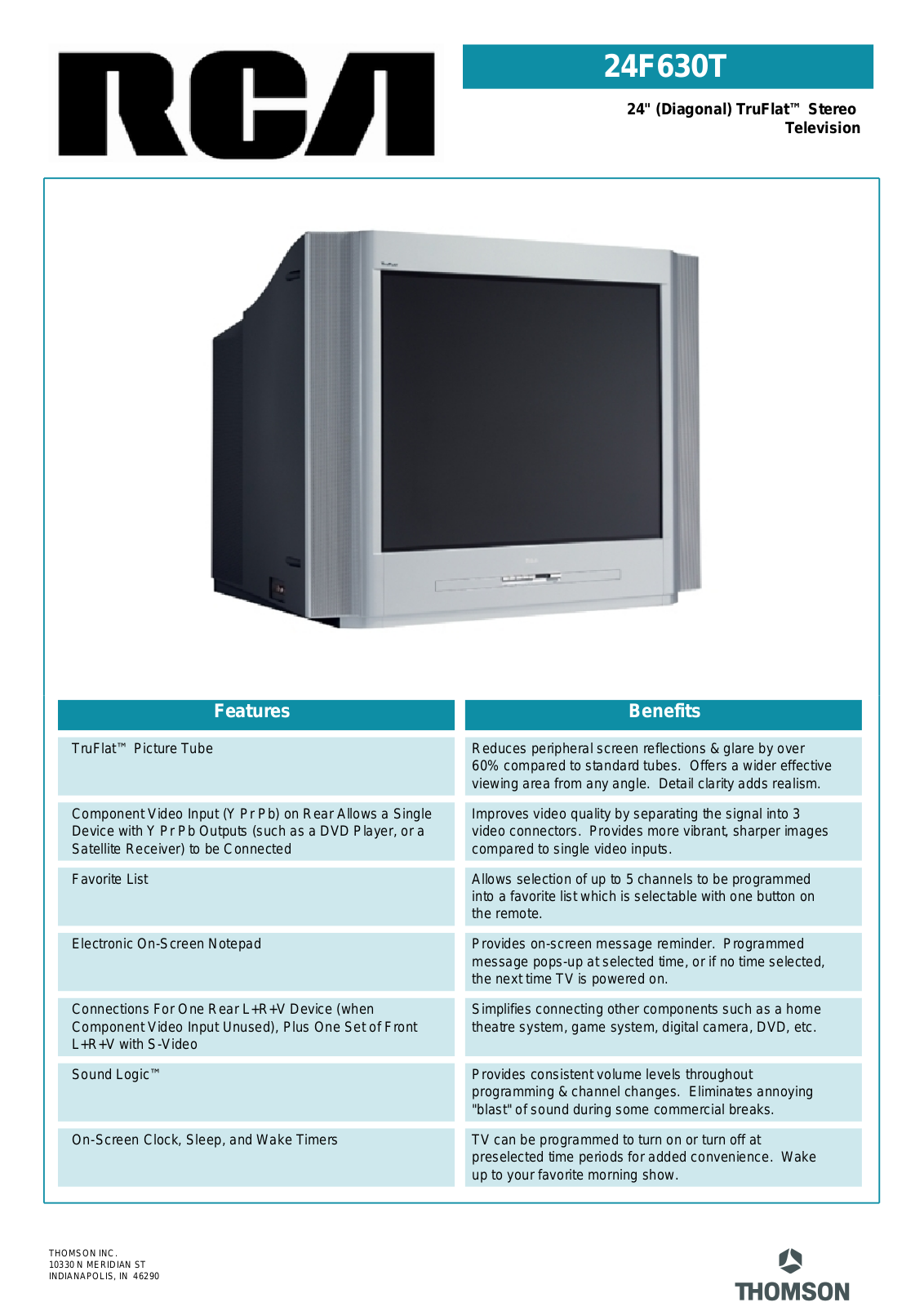 RCA 24F630T User Manual