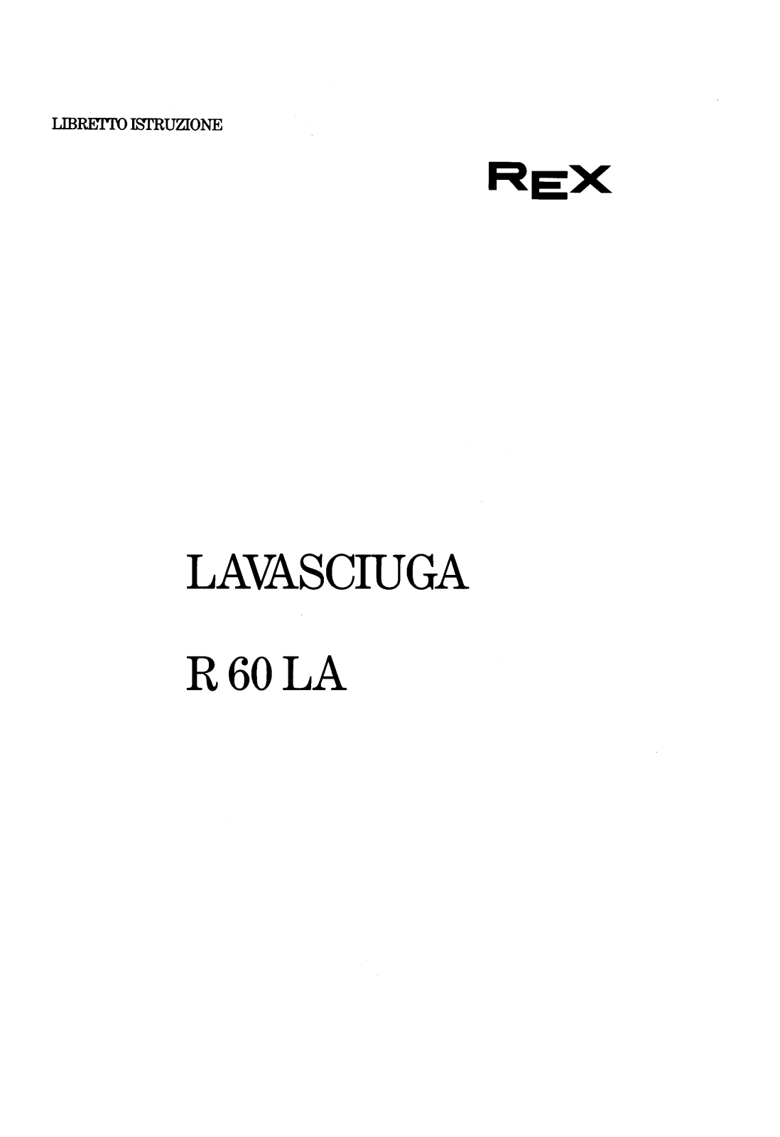 Rex R60LA User Manual