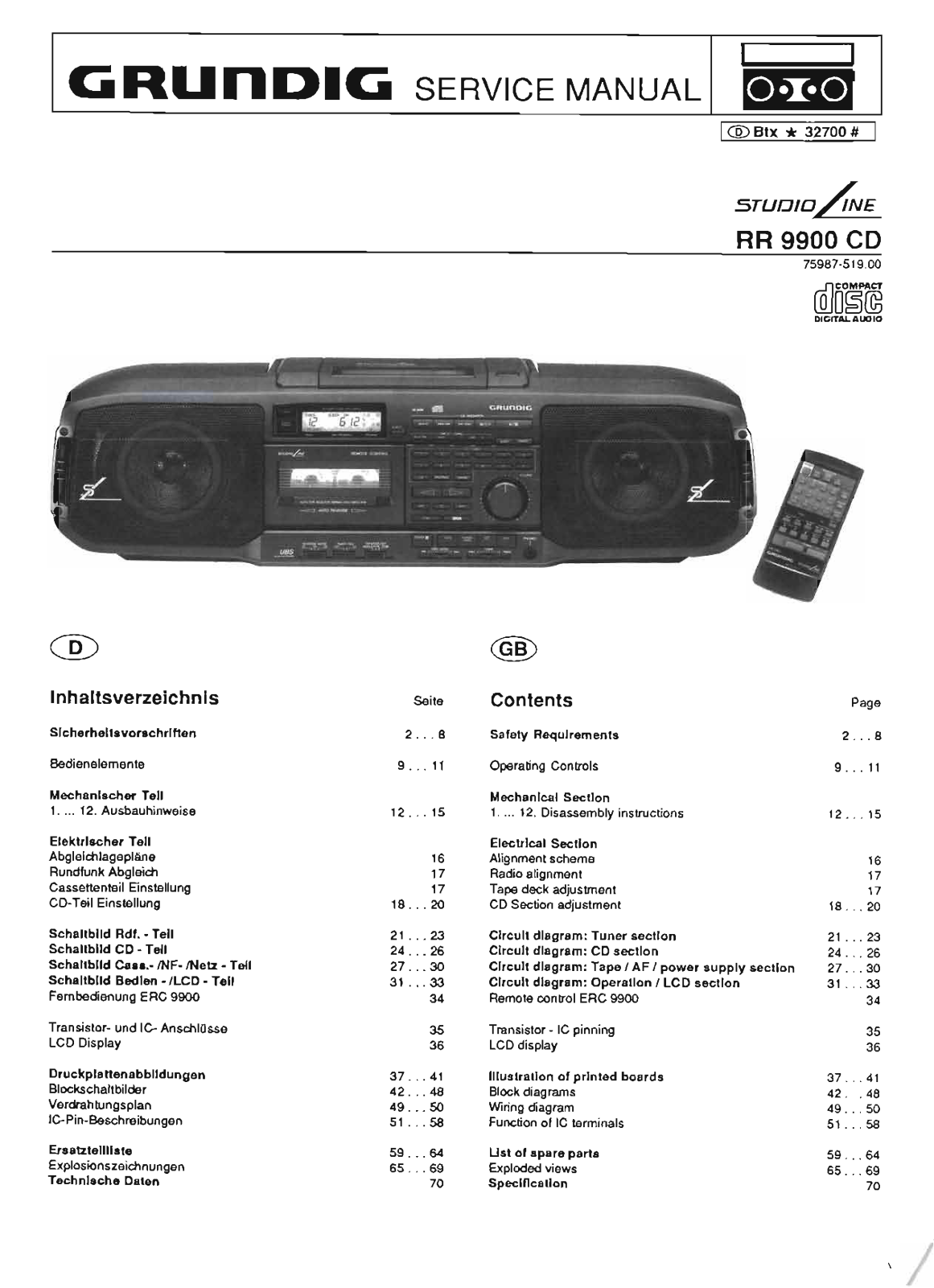 Grundig RR-9000-CD Service Manual