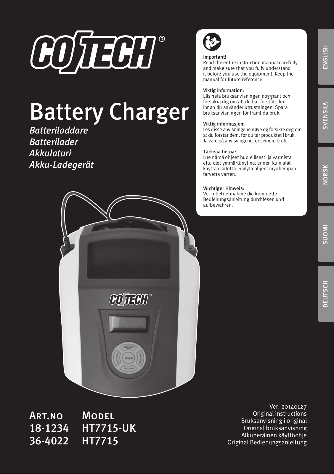 Coitech HT7715, HT7715-UK Original Instructions Manual