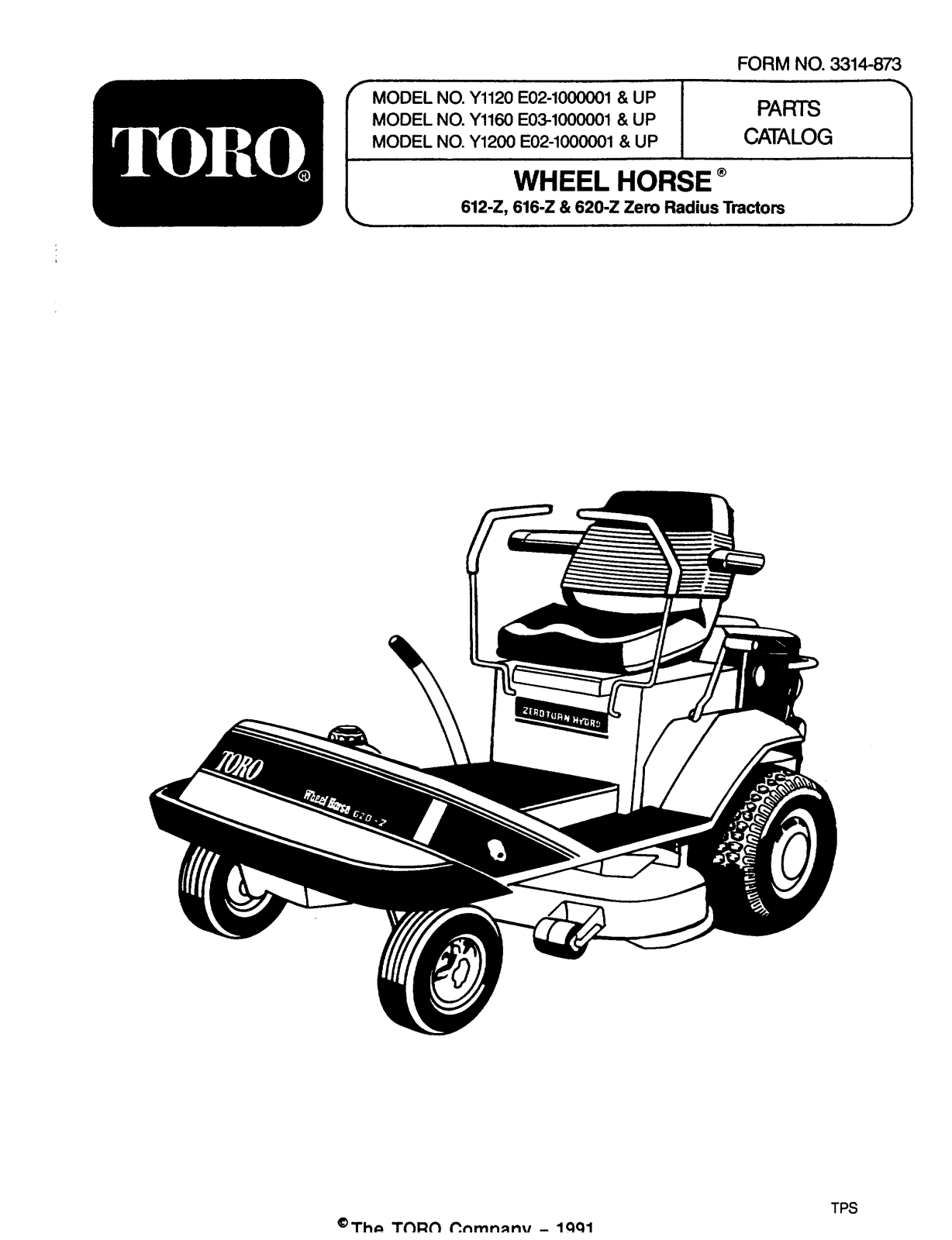 Toro Y1-12OE02, Y1-16OE03, Y1-20OE02 Parts Catalogue