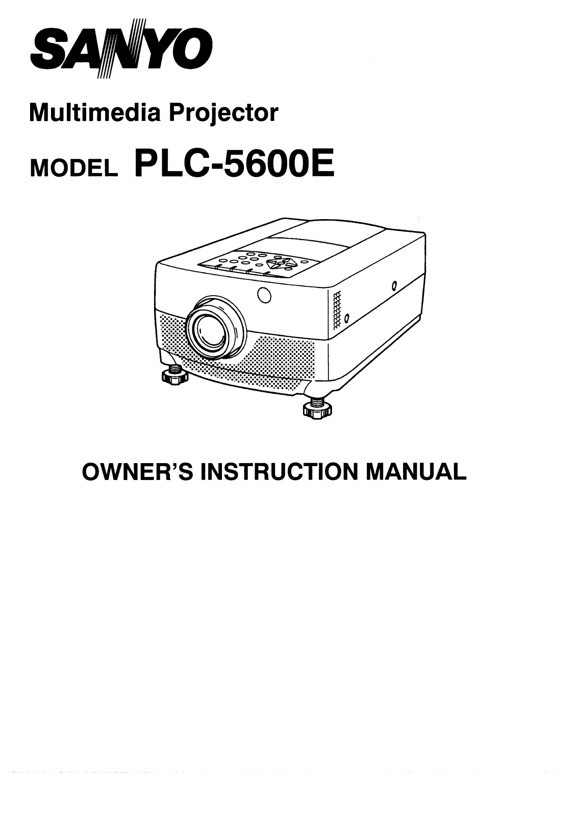 Sanyo PLC-5600E Instruction Manual
