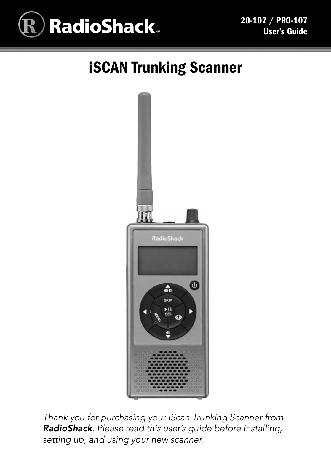 Radio Shack 20-107 User Manual
