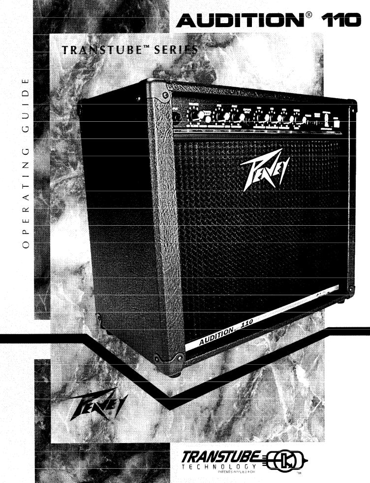 Peavey AUDITION 110 Operating Manual