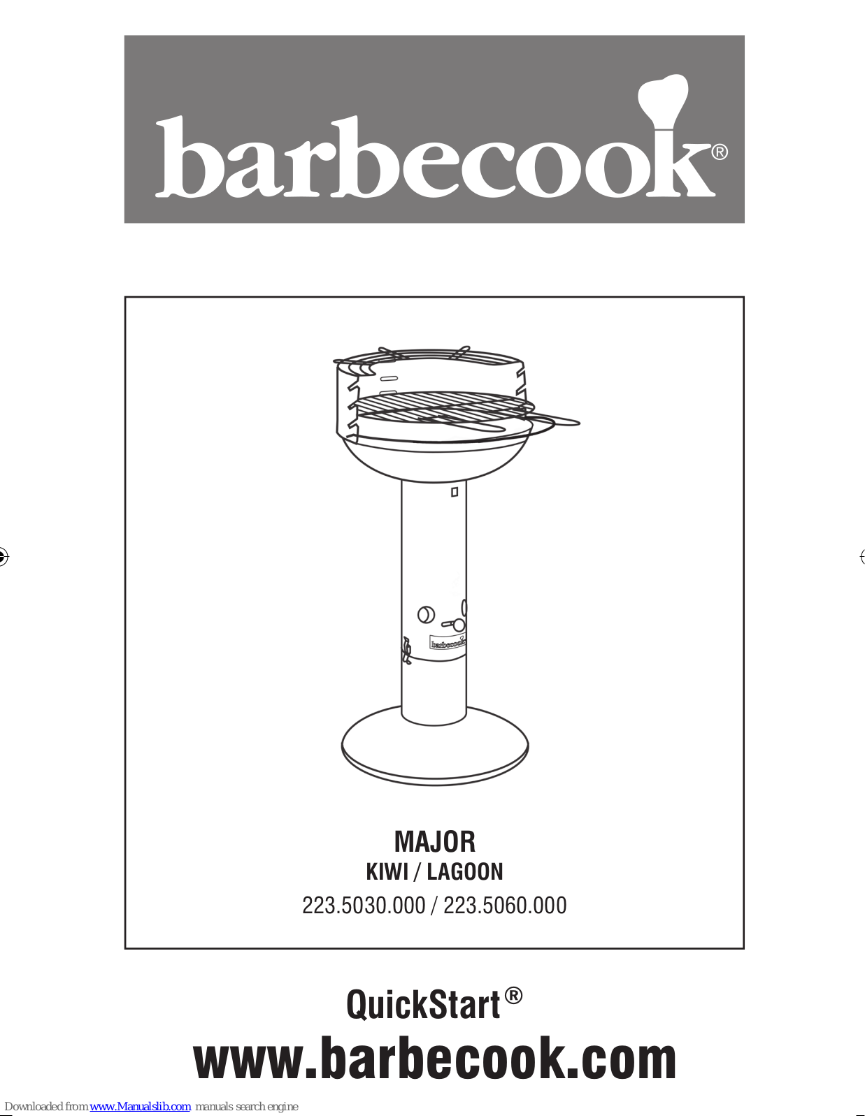 Barbecook Major Kiwi, Major Lagoon, 223.5030.000, 223.5060.000 Quick Start Manual - ManualMachine.com