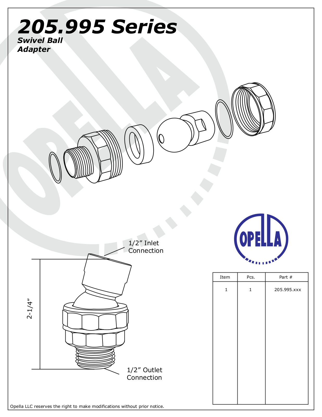 Opella OPE1124 Dimensions - ManualMachine.com