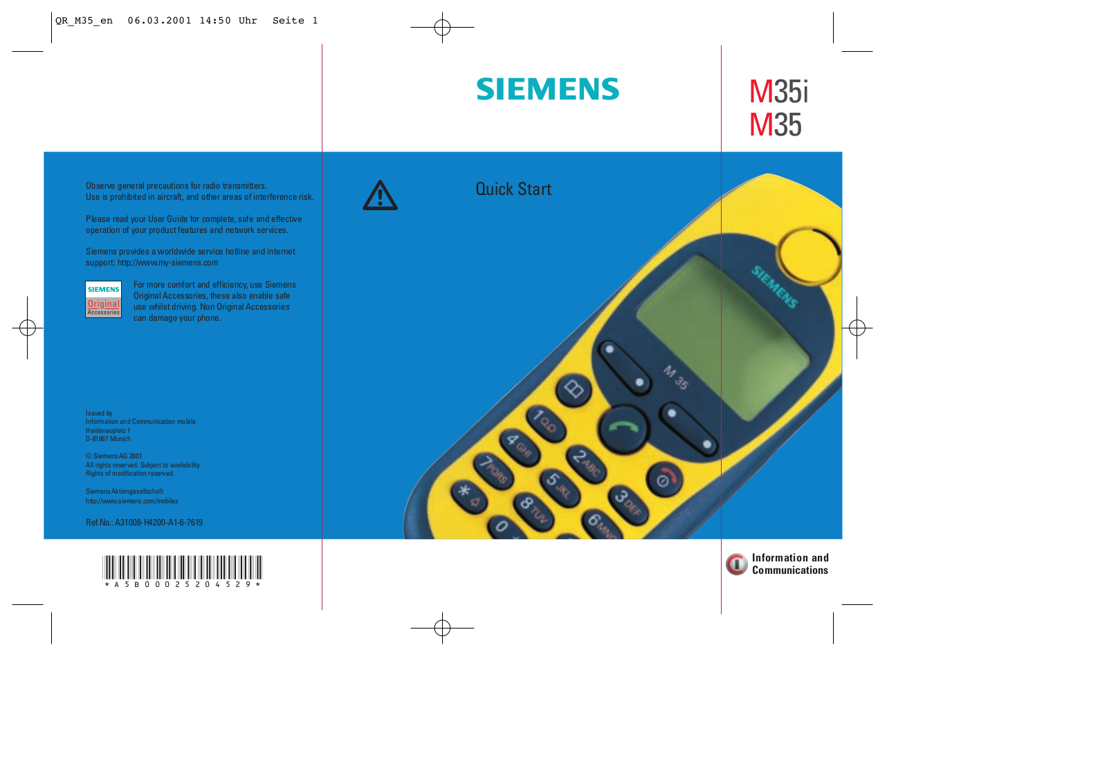 Siemens M35 User Manual