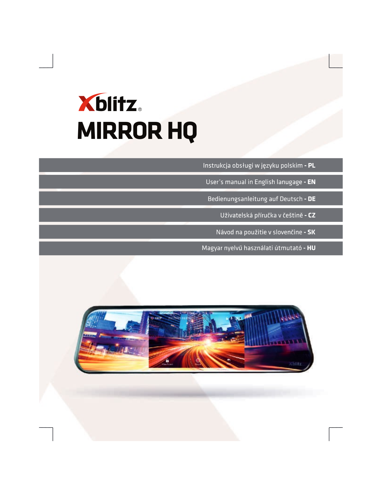 XBLITZ Mirror HQ User guide - ManualMachine.com