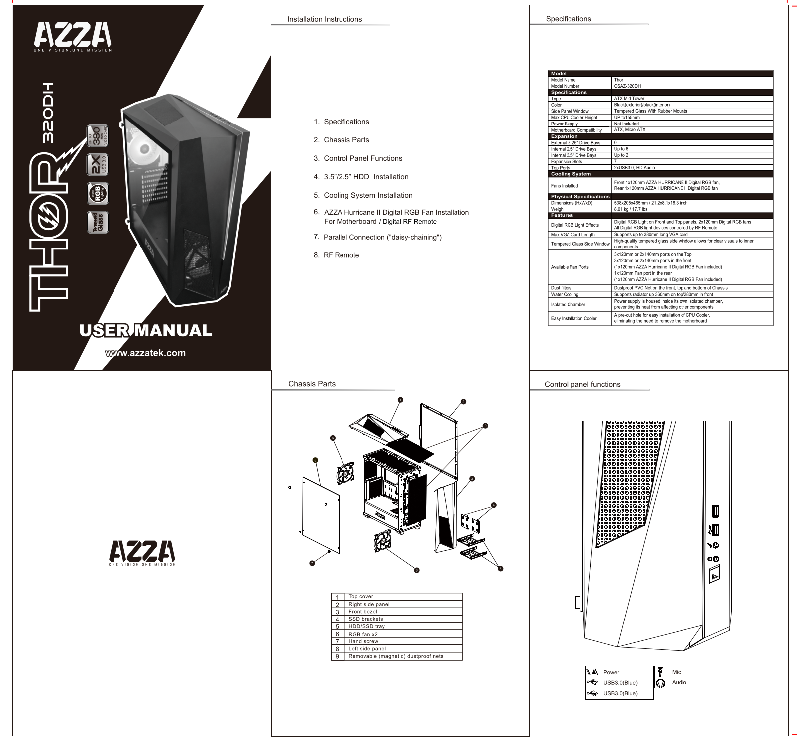 AZZA CSAZ-320DH Service Manual