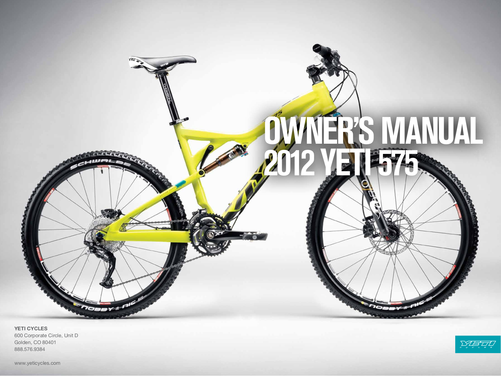 Yeti 575 2012 User Manual