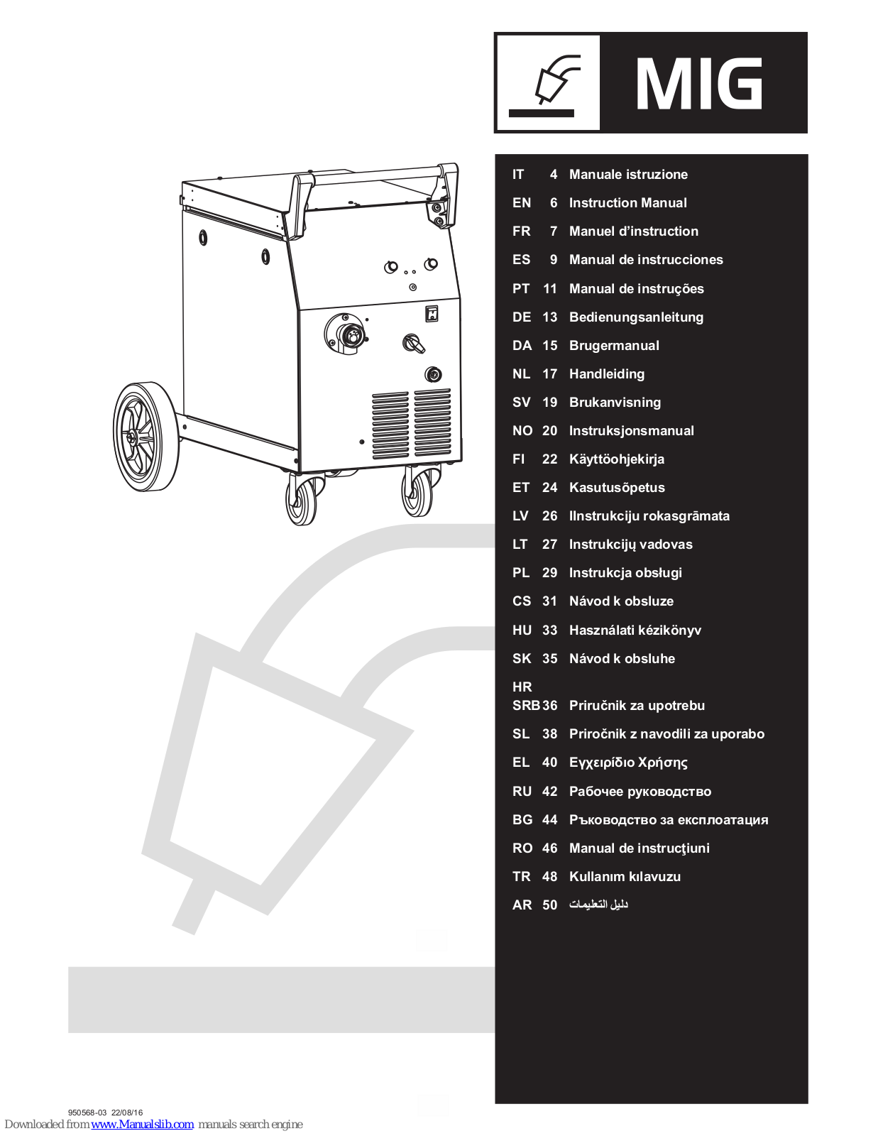 Deca D-MIG500 Instruction Manual