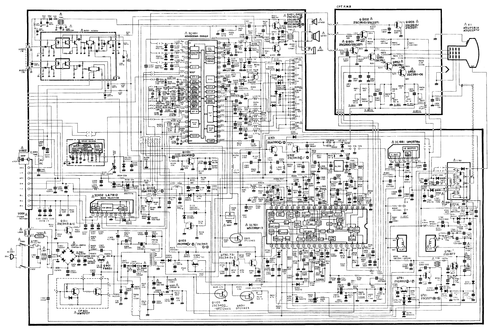 Hitachi CPT2177 Schematic