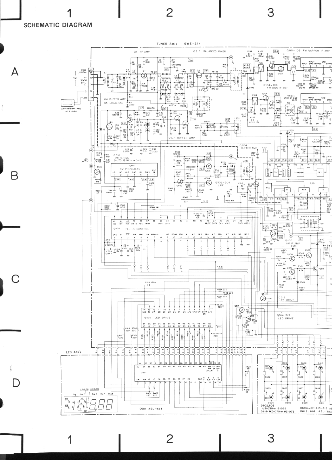 Yamaha F-90 Schematic