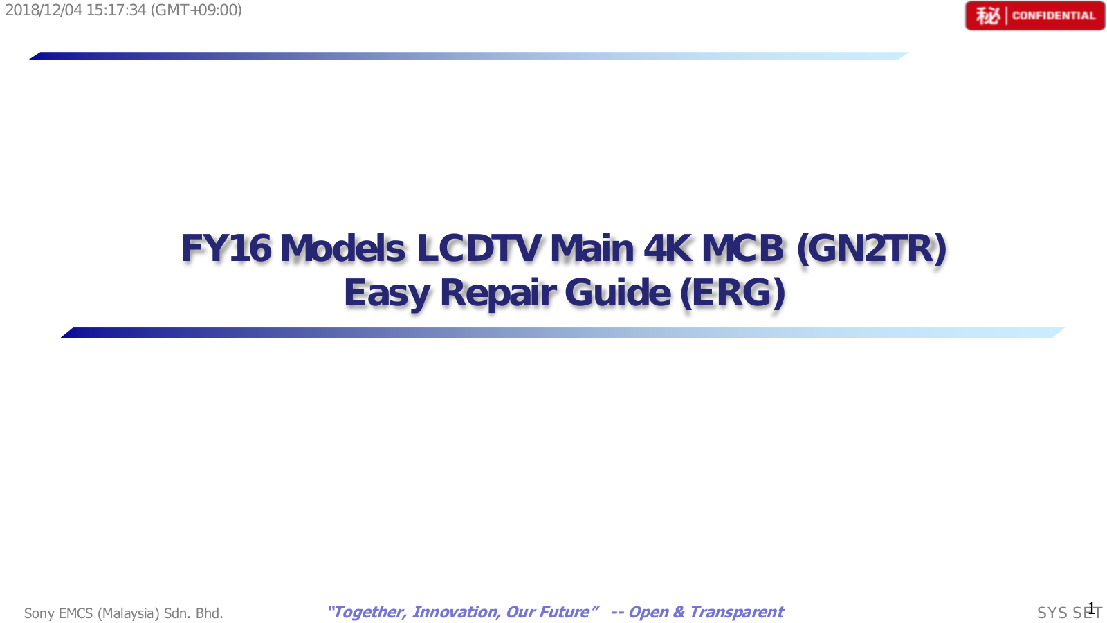 Sony LCDTV, MCB -GN2TR Schematic