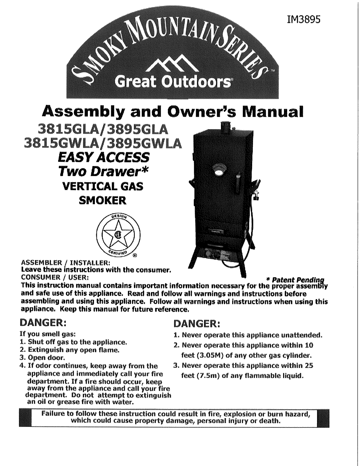 Landmann 3895GLA User Manual