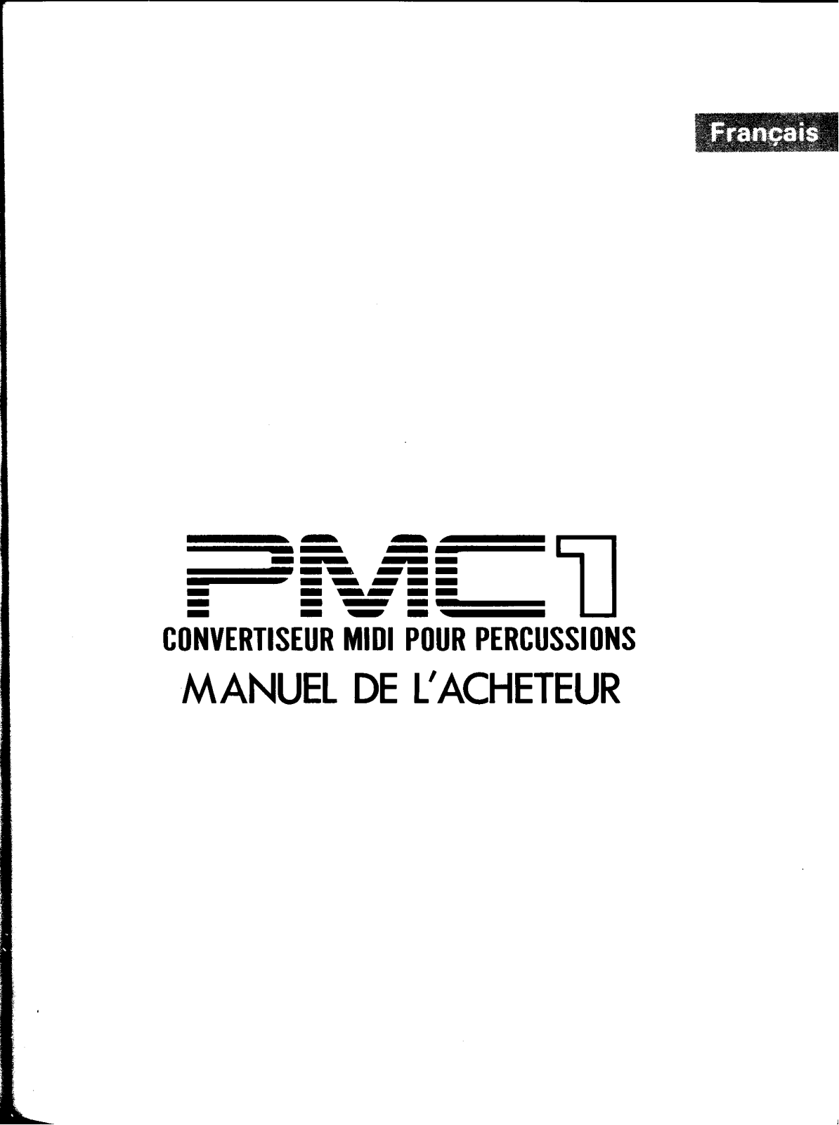 Yamaha PMC1 Owner's Manual