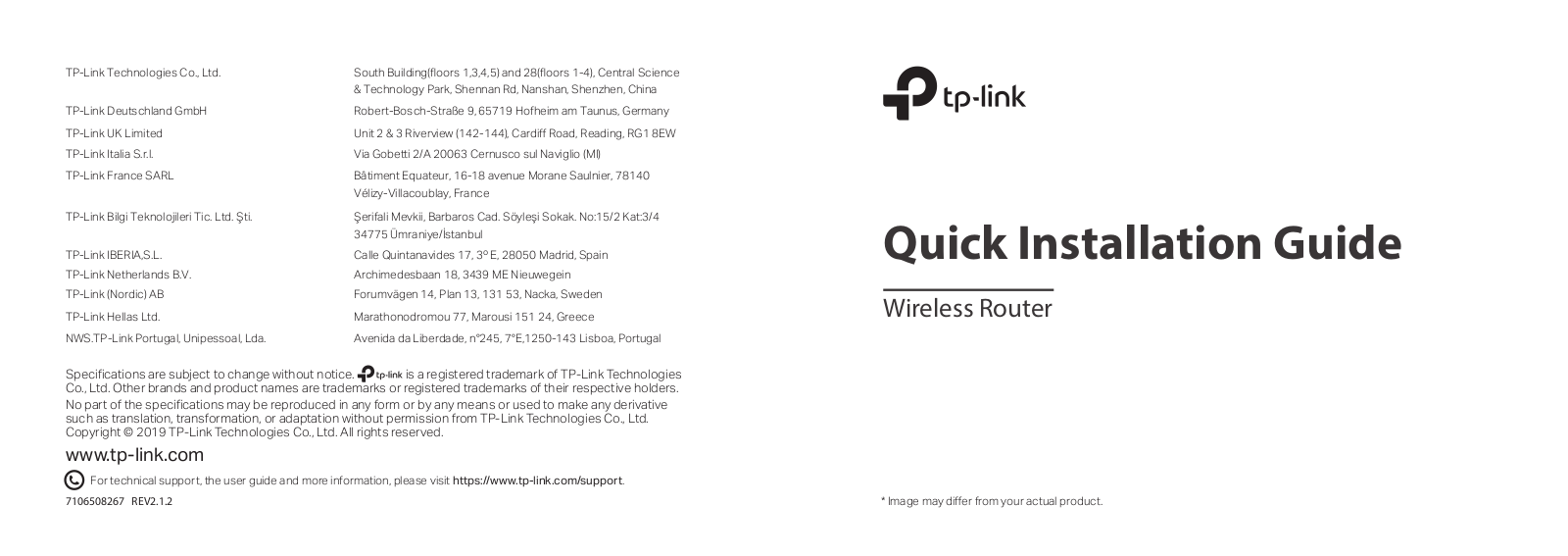 TP-LINK TL-WR940N, ARCHER C5400X, ARCHER A7, AC 1750 User Manual