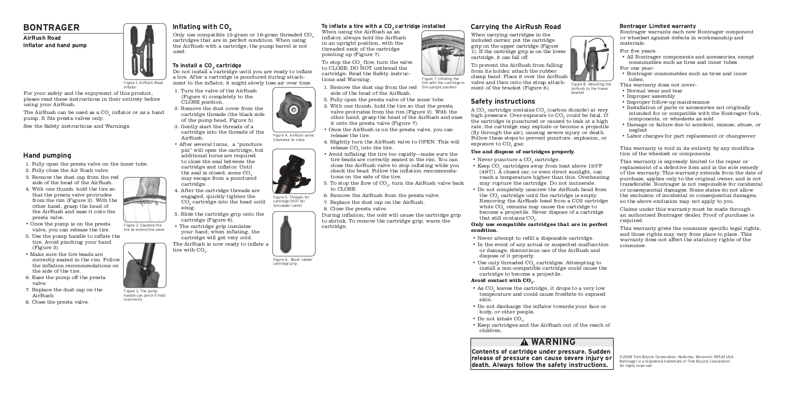 BONTRAGER AIR RUSH ROAD User Manual