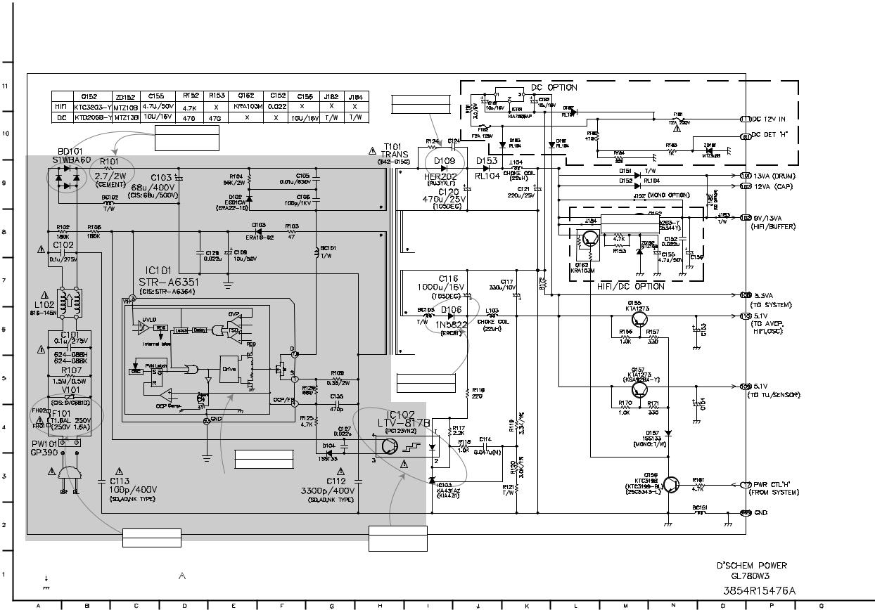 LG GL140W, GL160W Schematics