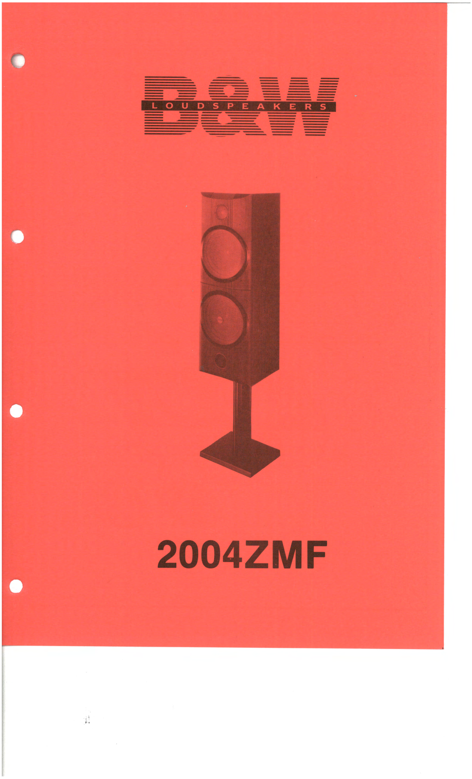 Bowers and Wilkins 2004-ZMF Service manual