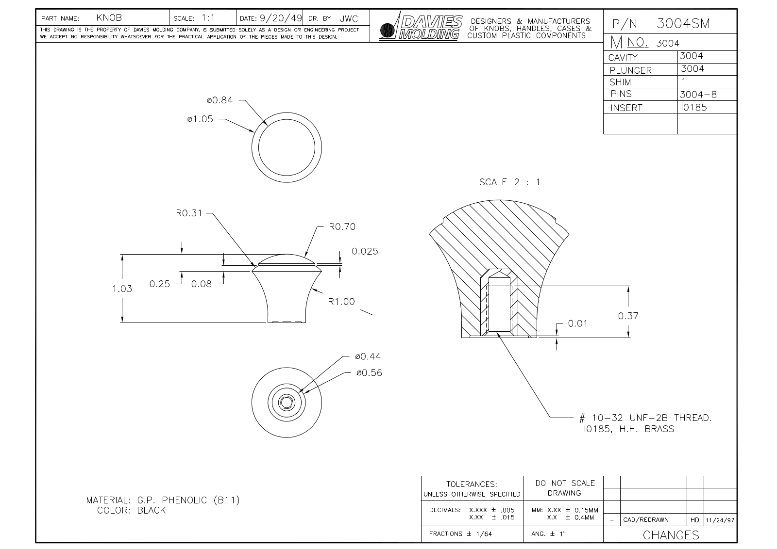 Davies Molding 3004SM Reference Drawing