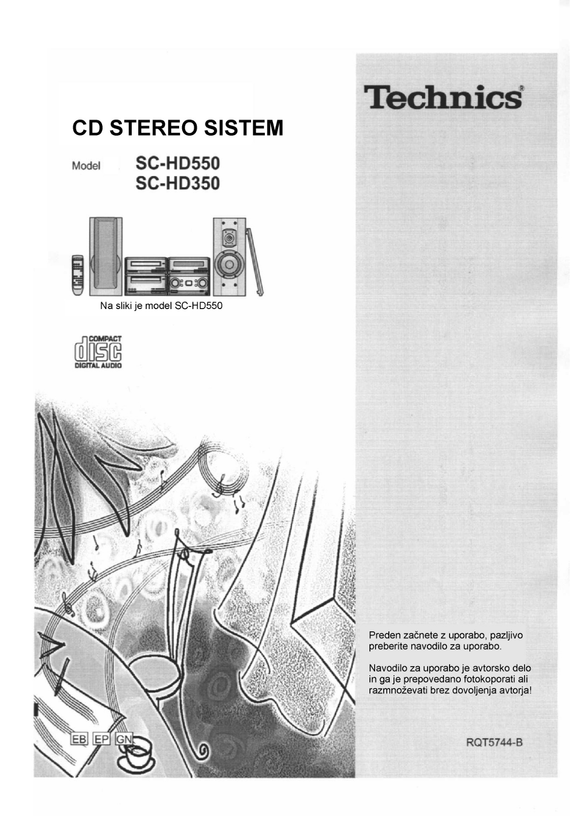 TECHNICS SC-HD550, SC-HD350 User Manual