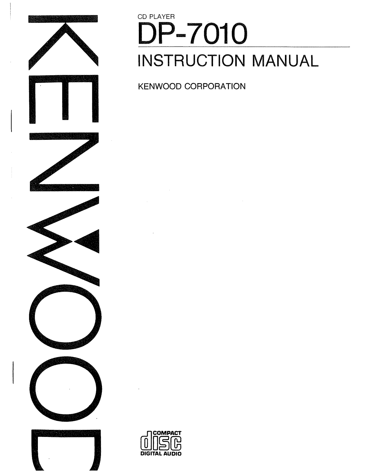 Kenwood DP-7010 User Manual