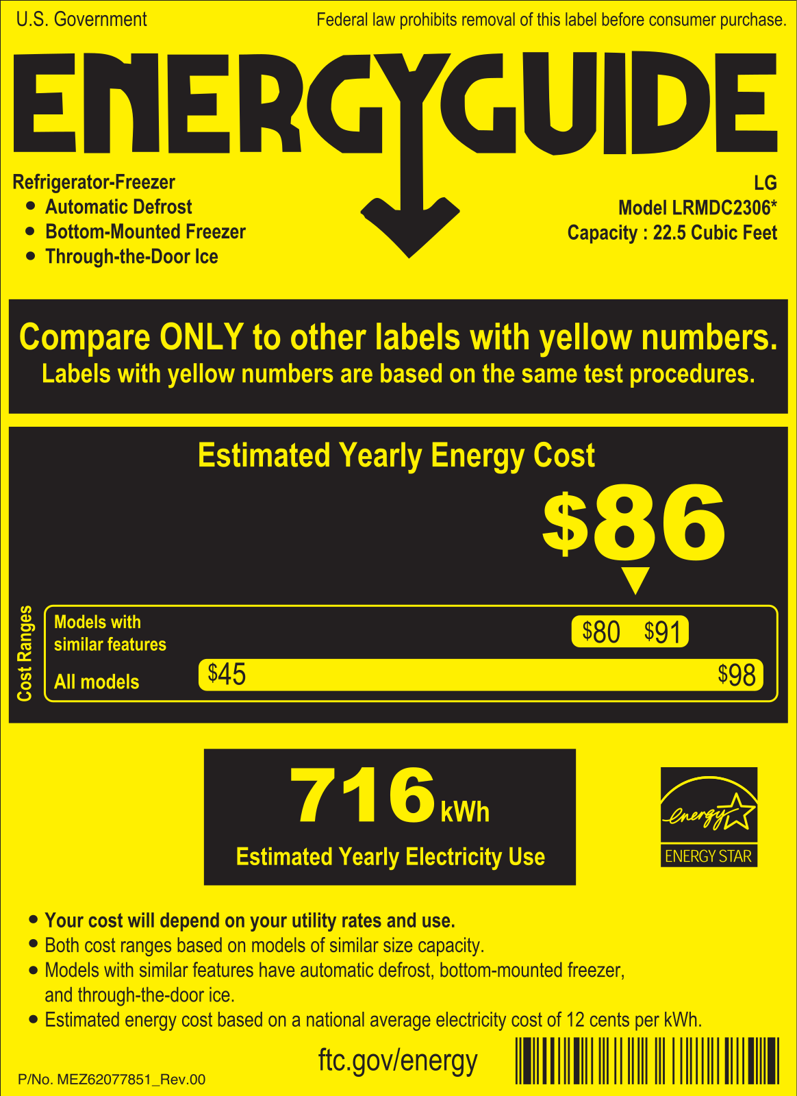 LG LRMDC2306S Energy manual