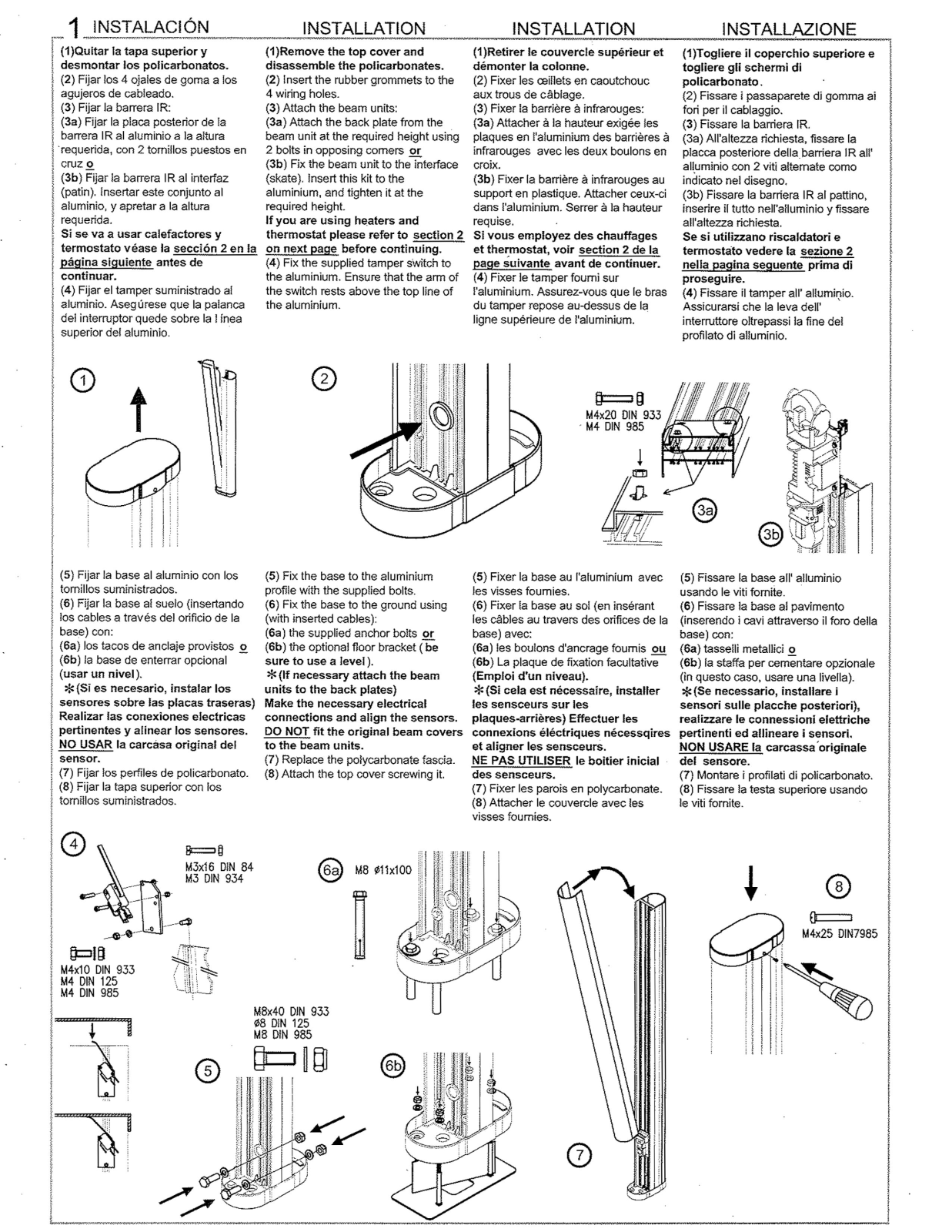 Optex AX-TW100, AX-TW200, AX-TW200M User Manual