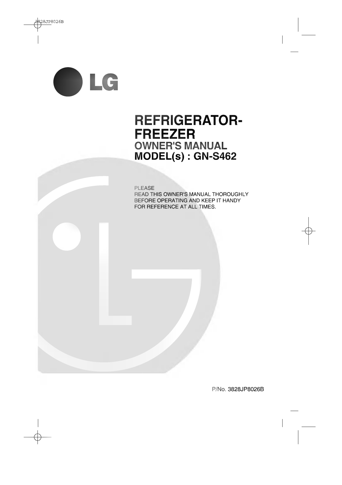 LG GN-S462QVC Owner’s Manual