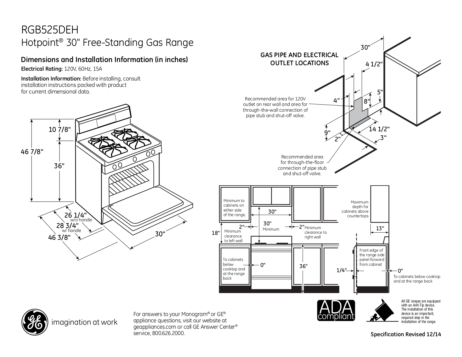 Hot Point RGB525DEH User Manual