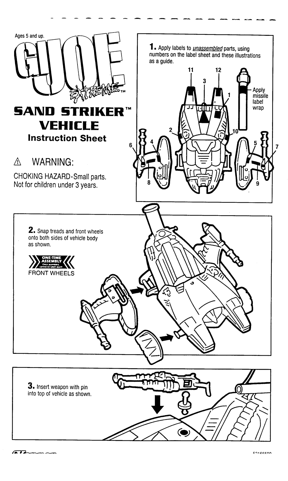 HASBRO GIJoe Extreme Sand Striker Vehicle User Manual