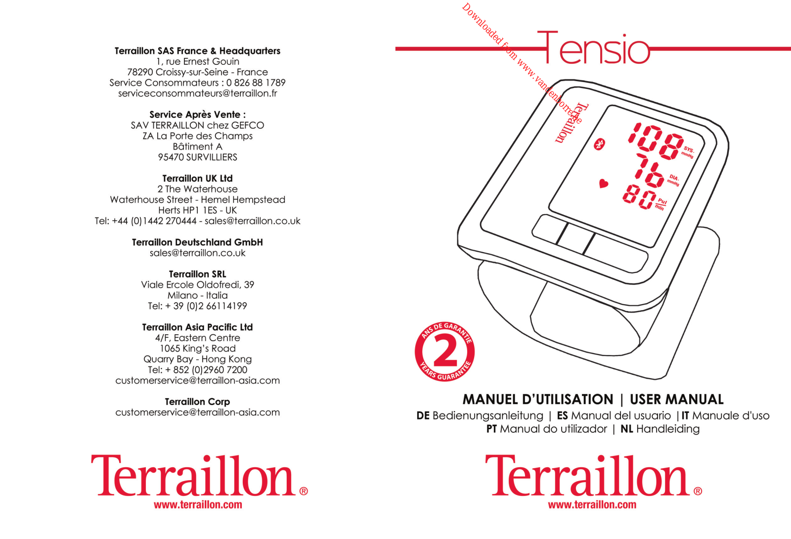 TERRAILLON TENSIO User Manual