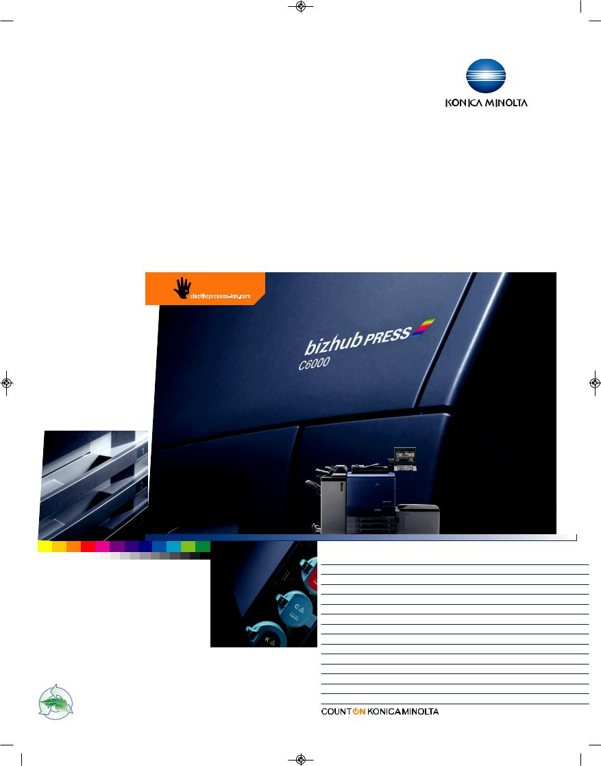 Konica Minolta BIZHUB PRESS C6000 Manual