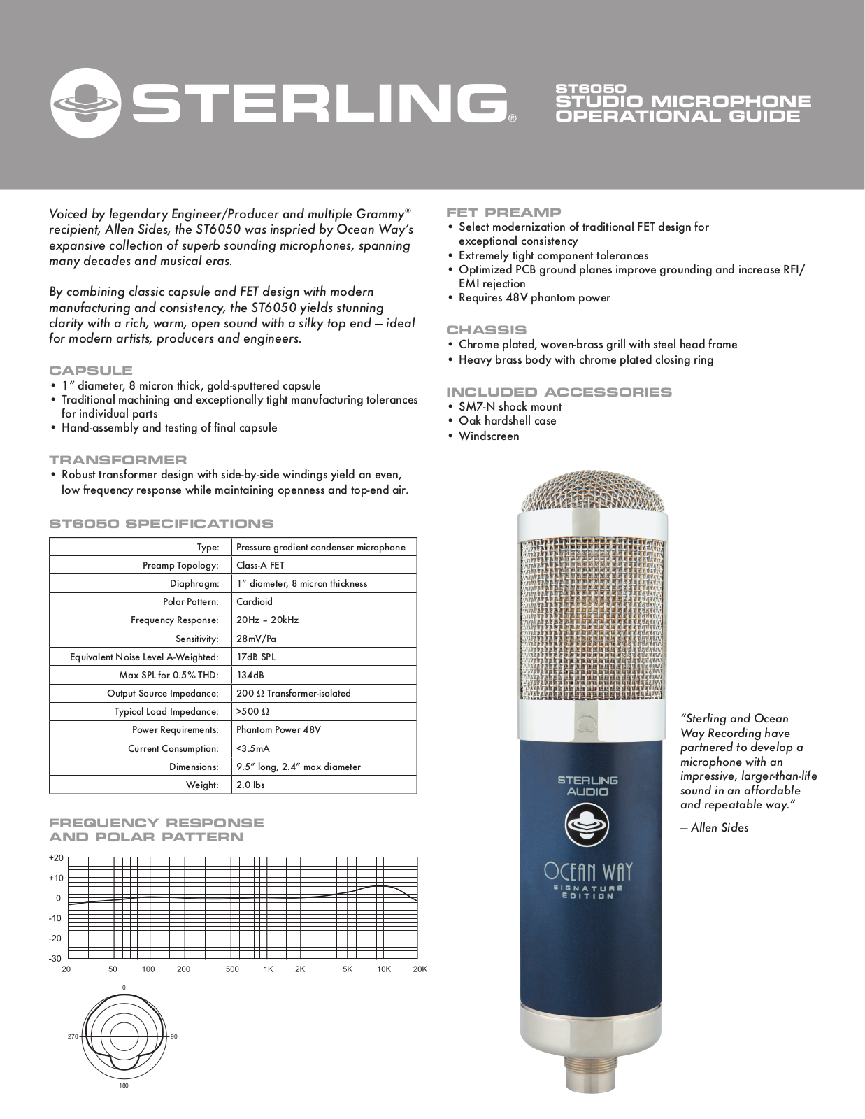 Sterling ST6050 FET User Manual