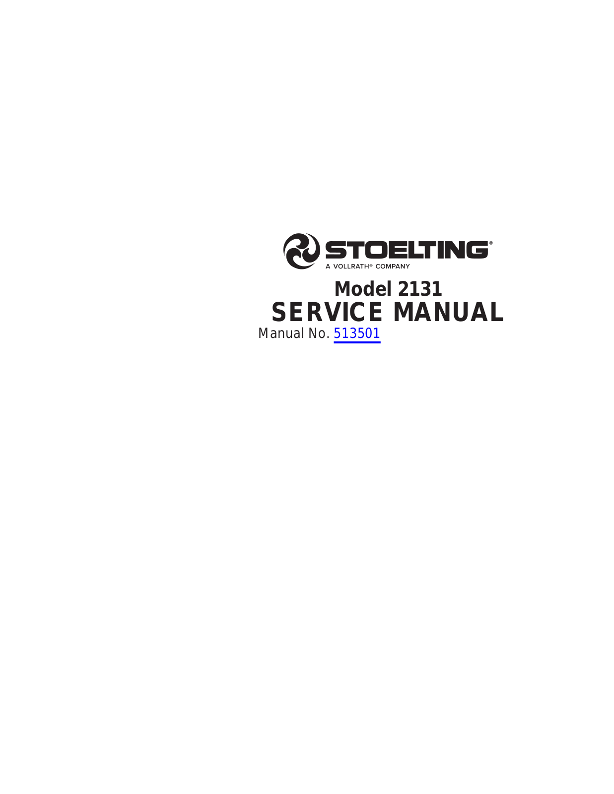 Stoelting 2131 Operators Manual